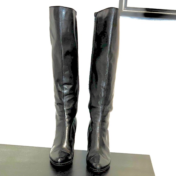 Nine West black leather boots - Picture 2 of 2